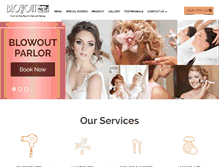 Tablet Screenshot of blowoutparlor.com